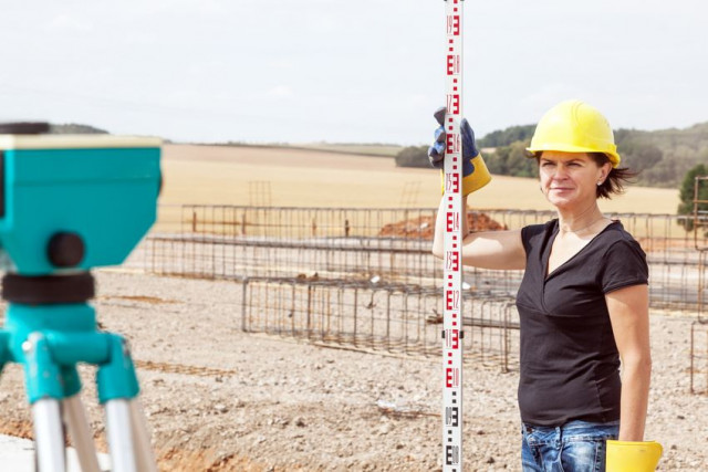 Einmessen Baustelle